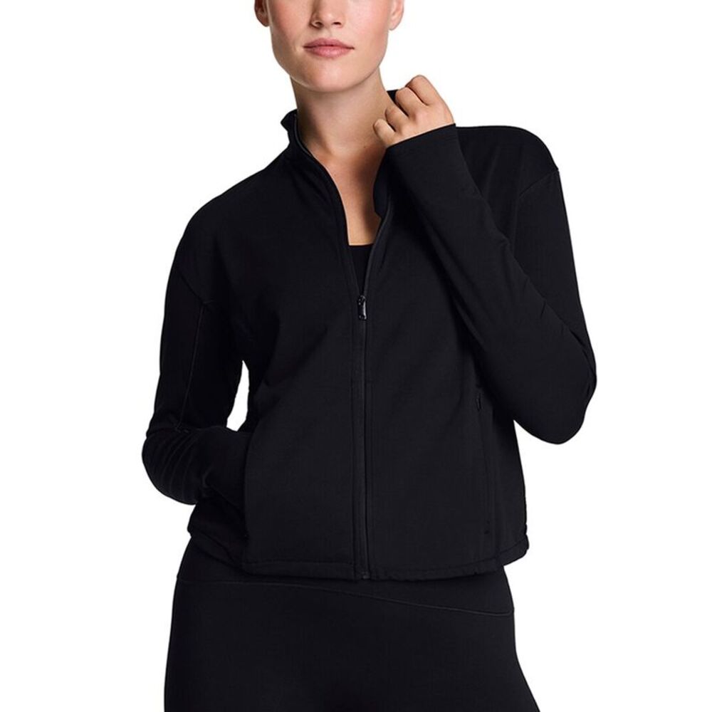 Spanx® Womens  Brushed Full Zip Jacket, Black